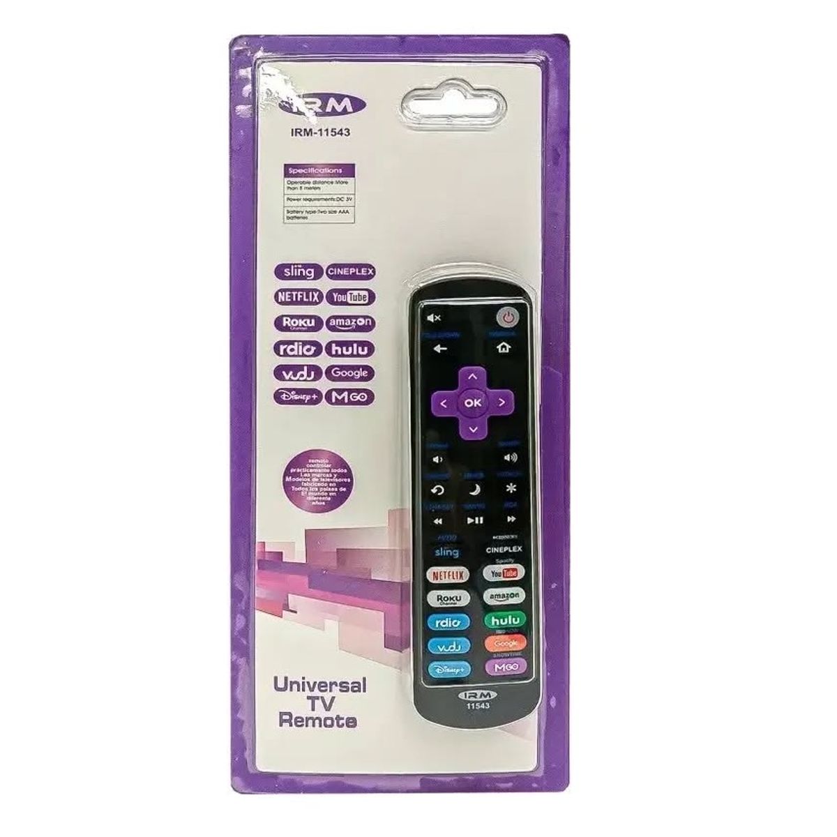 GENERICO - Control remoto compatible con roku universal
