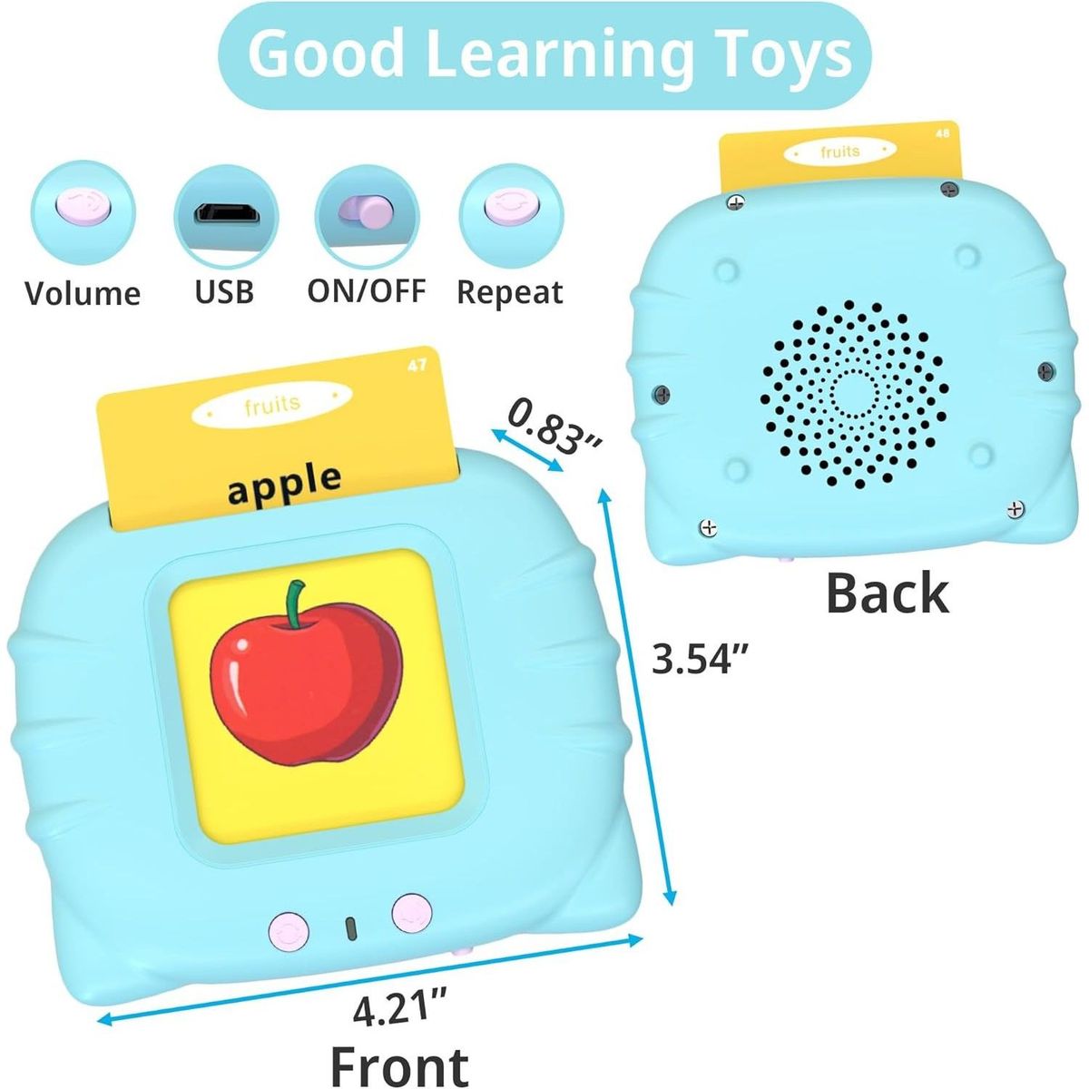 TIOZONEY - Tarjetas didácticas parlantes para niños de años