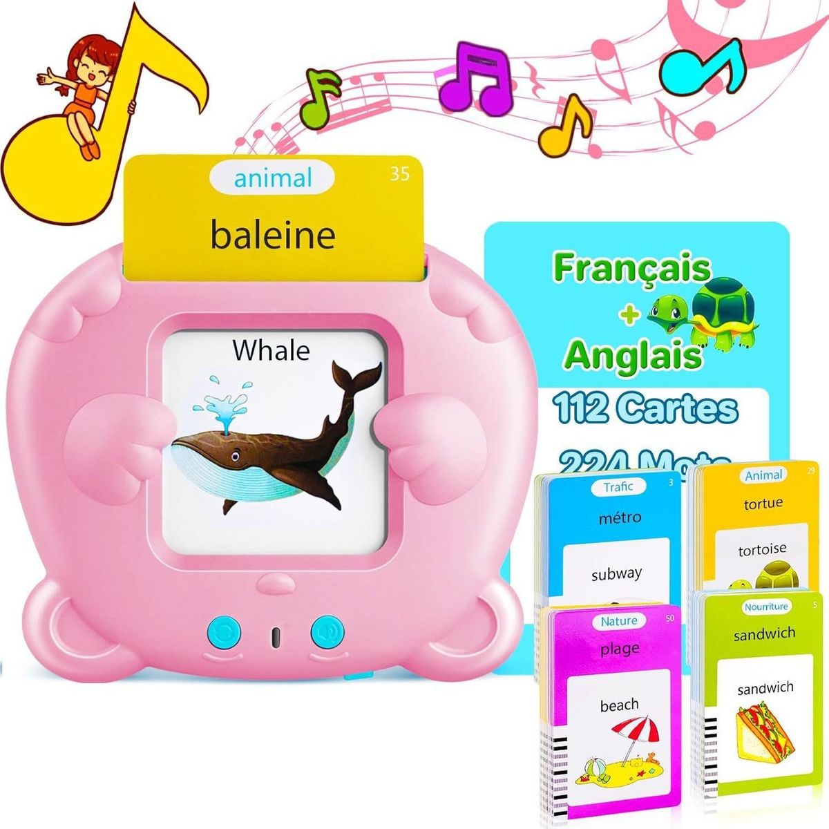 TIOZONEY - Tarjetas didácticas parlantes para niños de años