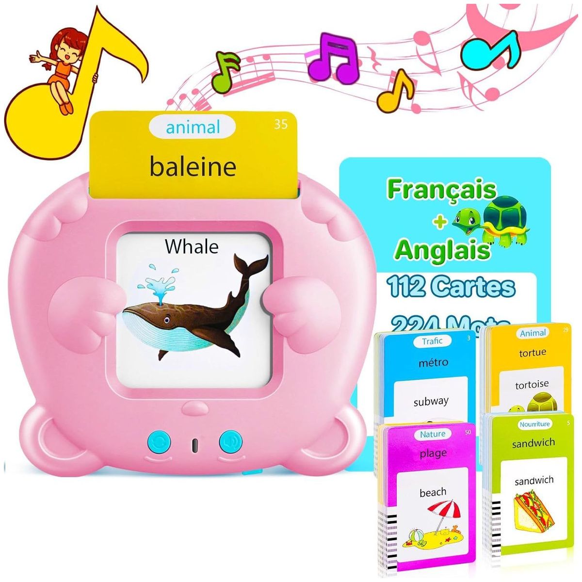 TIOZONEY - Tarjetas didácticas parlantes para niños de años