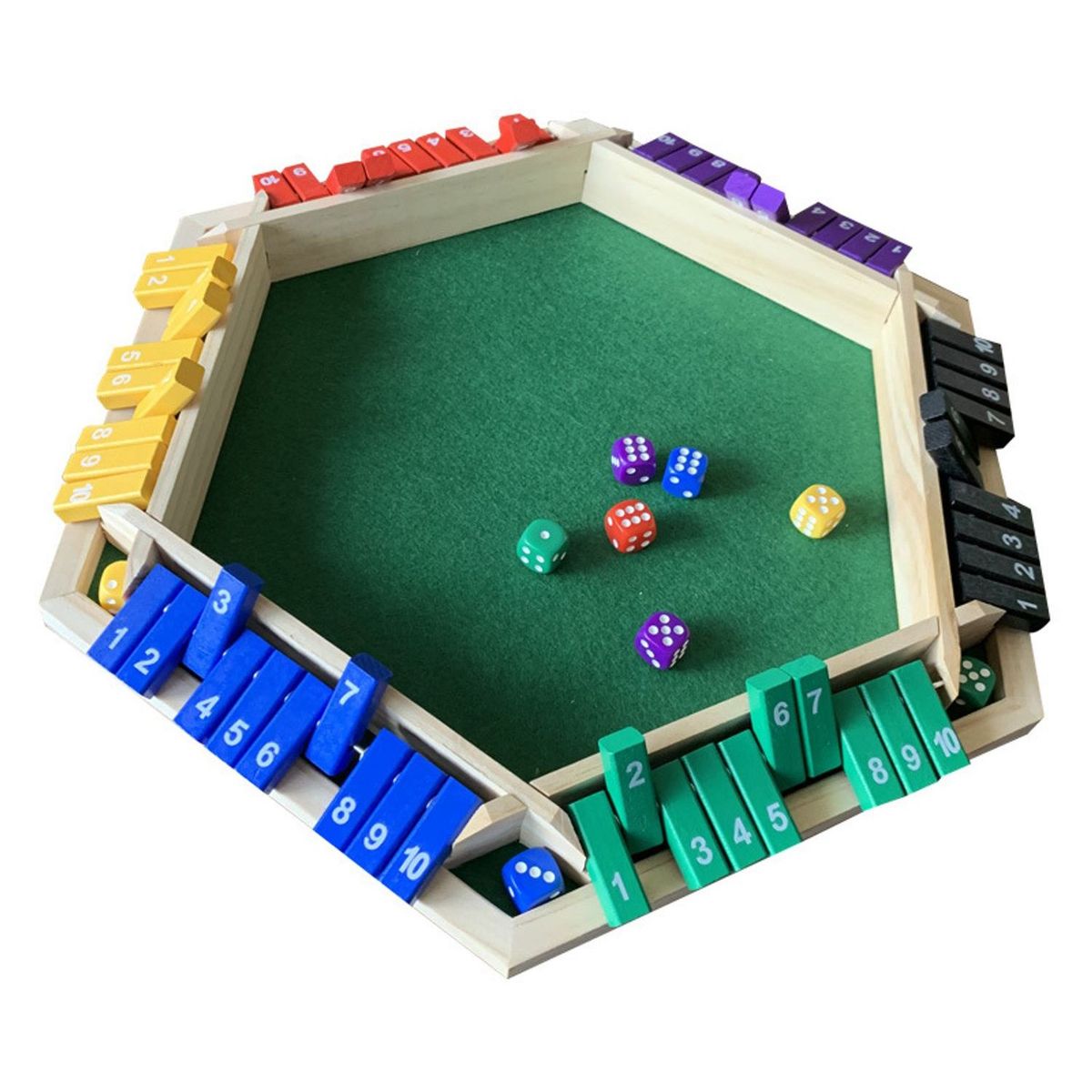 TIOZONEY - Juego de dados en caja de madera