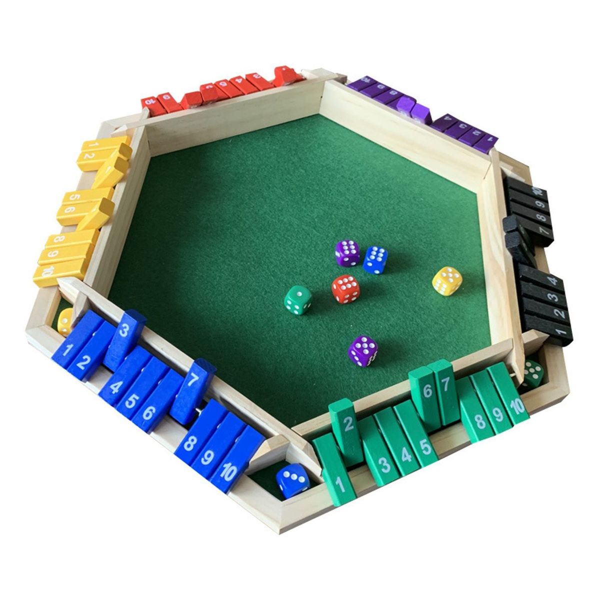 TIOZONEY - Juego de dados en caja de madera