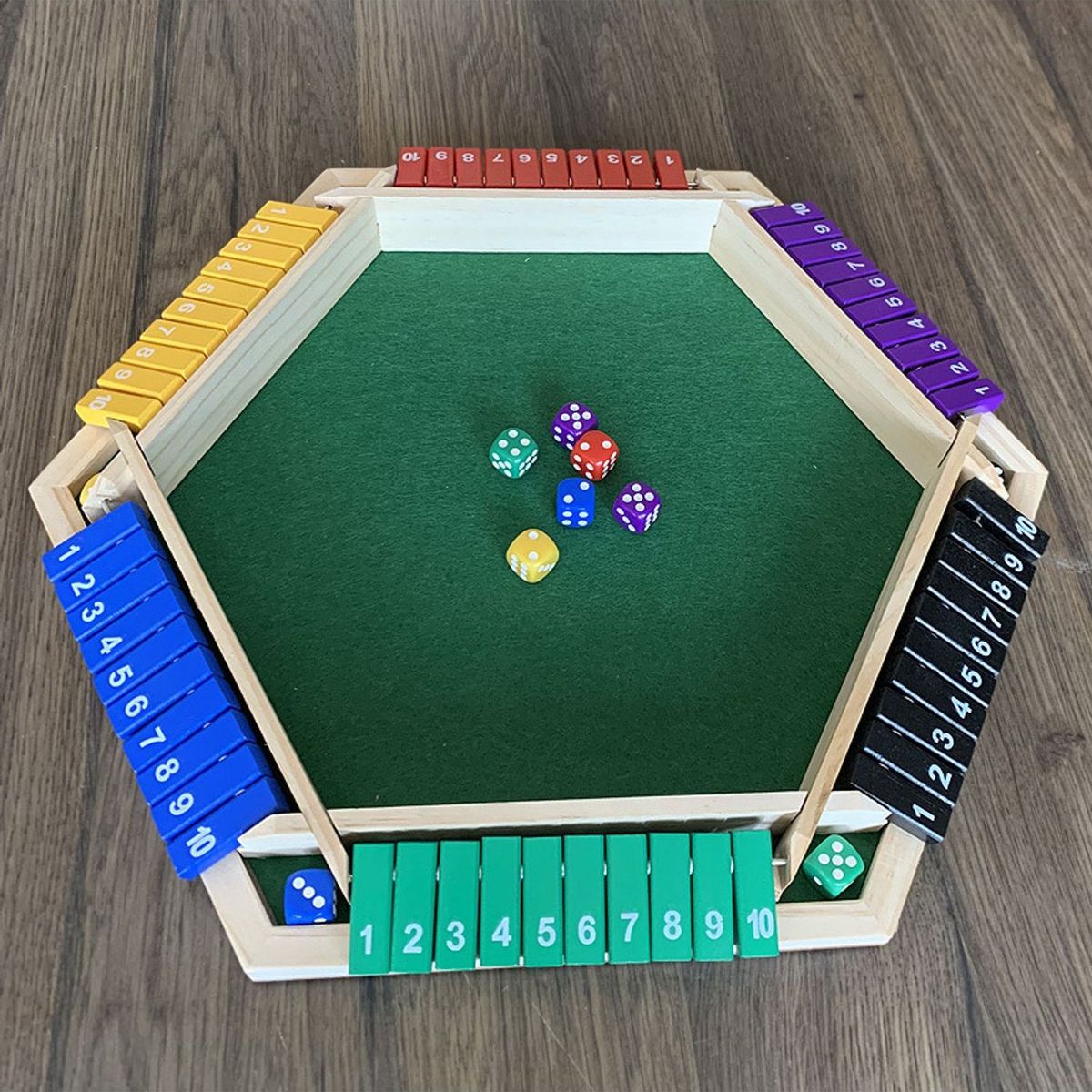 TIOZONEY - Juego de dados en caja de madera
