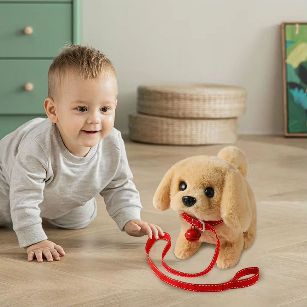 TIOZONEY - Robot interactivo de juguete realista para perros caminar