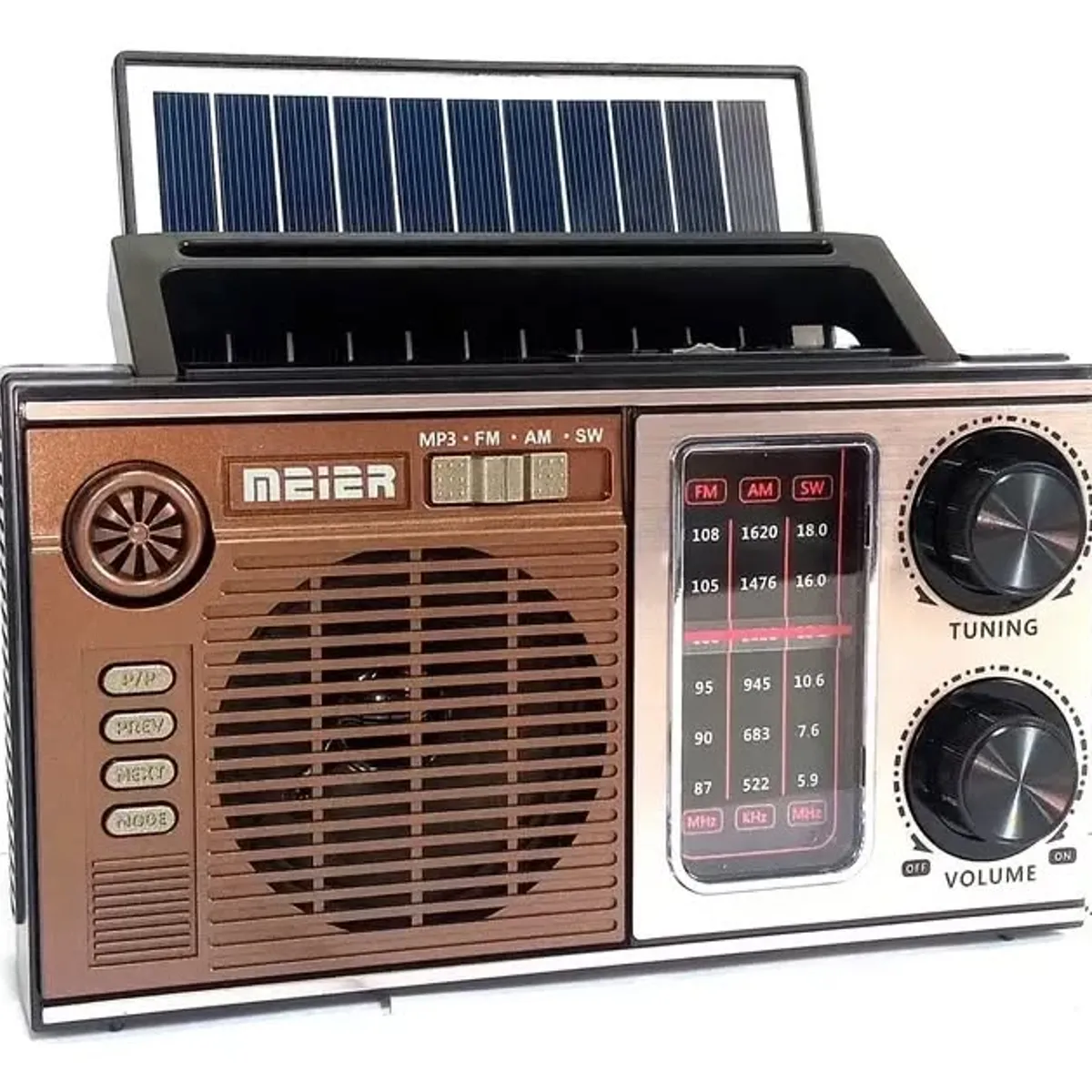 GENERICO - Radio portable solar IRM 12671 3.7V/18650 1200 mAh li-ion 5V/1V Out+Luz led