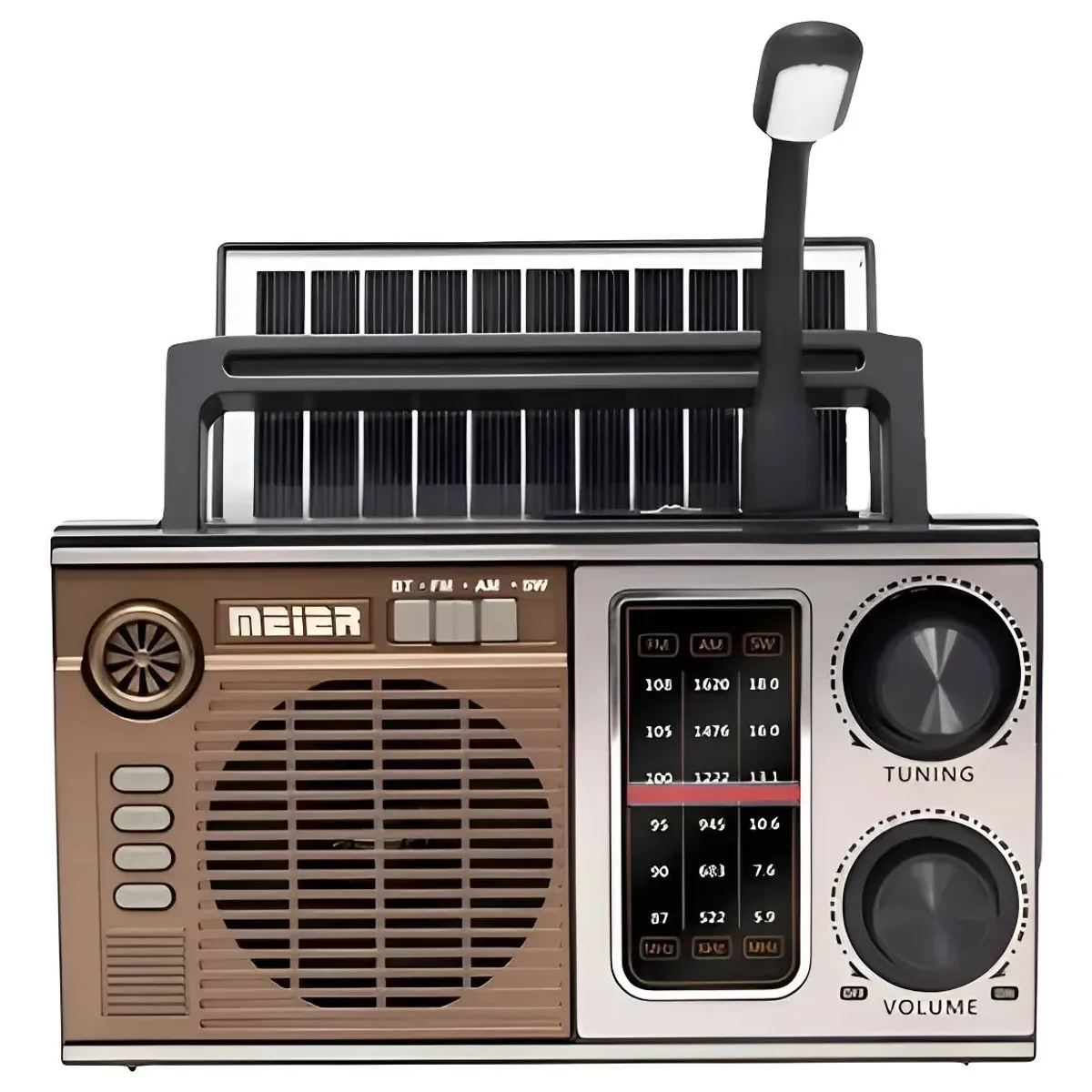 GENERICO - Radio portable solar IRM 12671 3.7V/18650 1200 mAh li-ion 5V/1V Out+Luz led