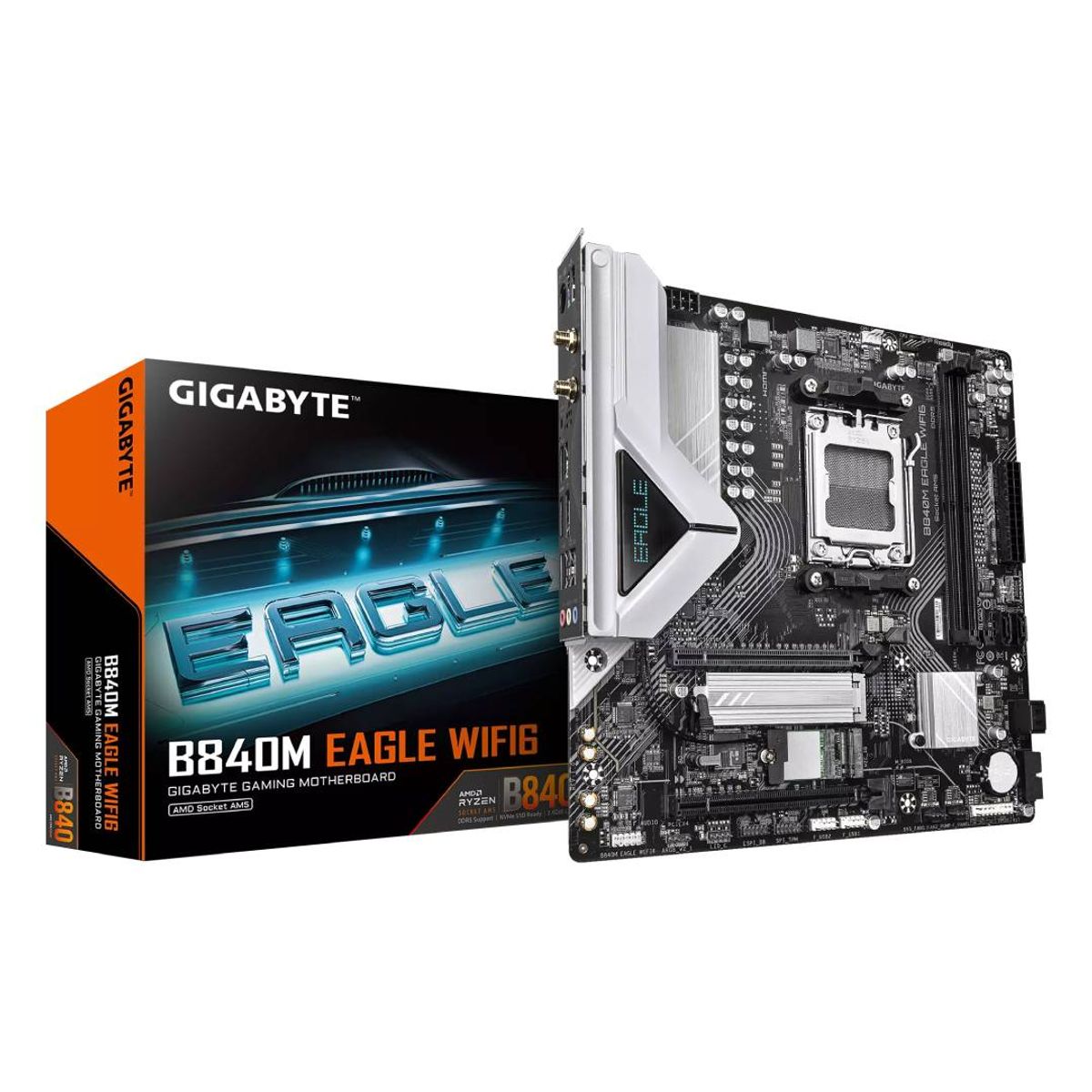 GIGABYTE - Placa Madre Gigabyte B840M EAGLE WIFI6 - AM5, DDR5, mATX