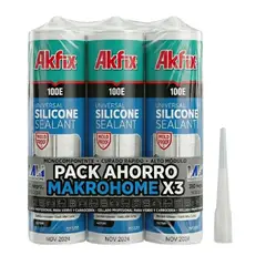 AKFIX - 3 Unid Silicona Blanca Anti-hongos 100e Profesional