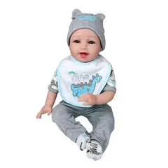 TIOZONEY - Muñeca bebe reborn vinilo de silicona juguetes para 50cm