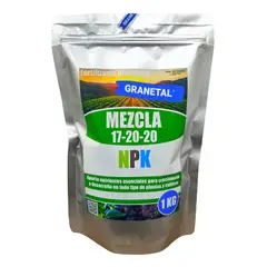 GENERICO - FERTILIZANTE GRANULADO MEZCLA NPK 17-20-20 GRANETAL 1 KG