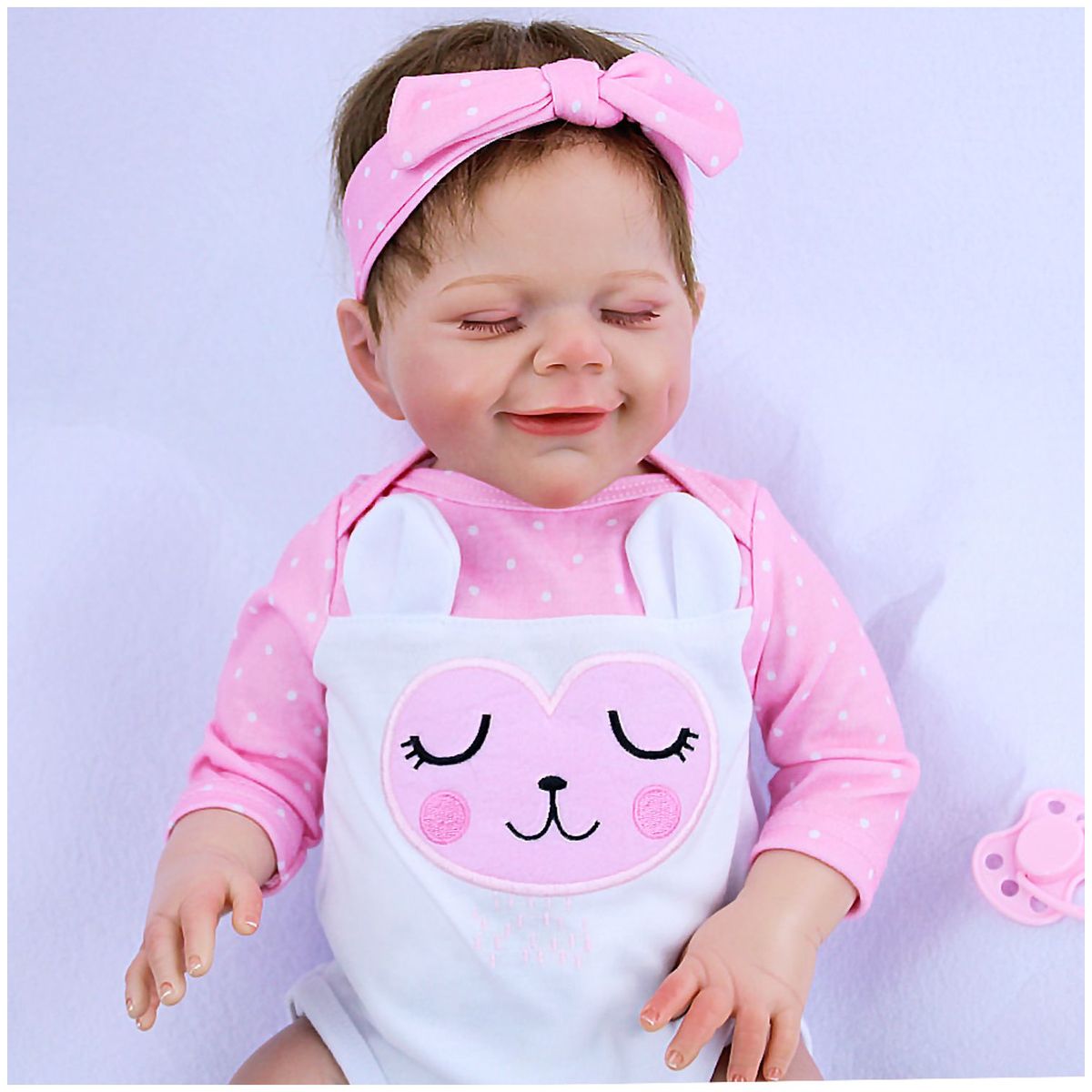 TIOZONEY - Muñeca bebe reborn vinilo de silicona juguetes para 46cm
