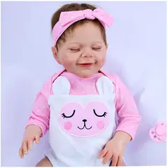 TIOZONEY - Muñeca bebe reborn vinilo de silicona juguetes para 46cm
