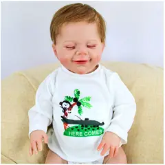 TIOZONEY - Muñeca bebe reborn vinilo de silicona juguetes para 46cm