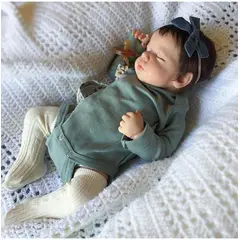 TIOZONEY - Muñeca bebe reborn vinilo de silicona juguetes para 50cm