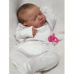 TIOZONEY - Muñeca bebe reborn vinilo de silicona juguetes para 46cm