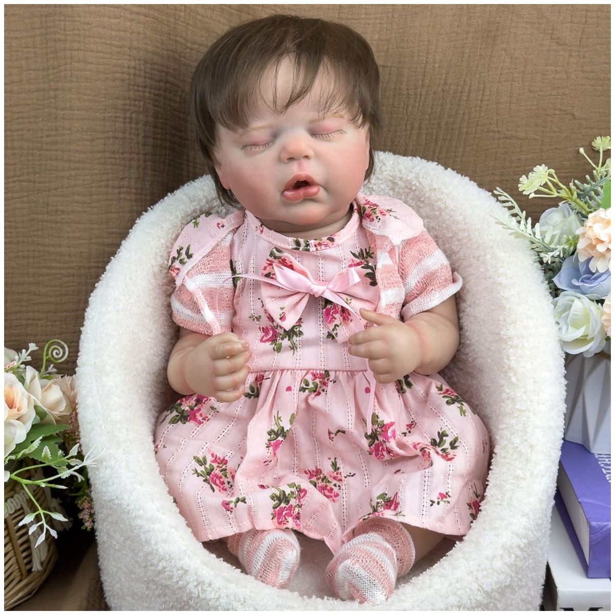 TIOZONEY - Muñeca bebe reborn vinilo de silicona juguetes para 50cm