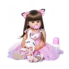 TIOZONEY - Muñeca bebe reborn vinilo de silicona juguetes para 55cm