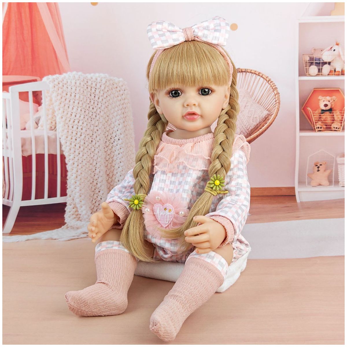 TIOZONEY - Muñeca bebe reborn vinilo de silicona juguetes para 55cm