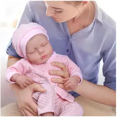 TIOZONEY - Muñeca bebe reborn vinilo de silicona juguetes para 46cm