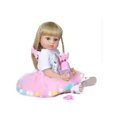 TIOZONEY - Muñeca bebe reborn vinilo de silicona juguetes para 55cm