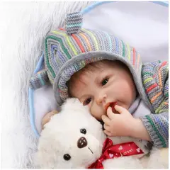 TIOZONEY - Muñeca bebe reborn vinilo de silicona juguetes.