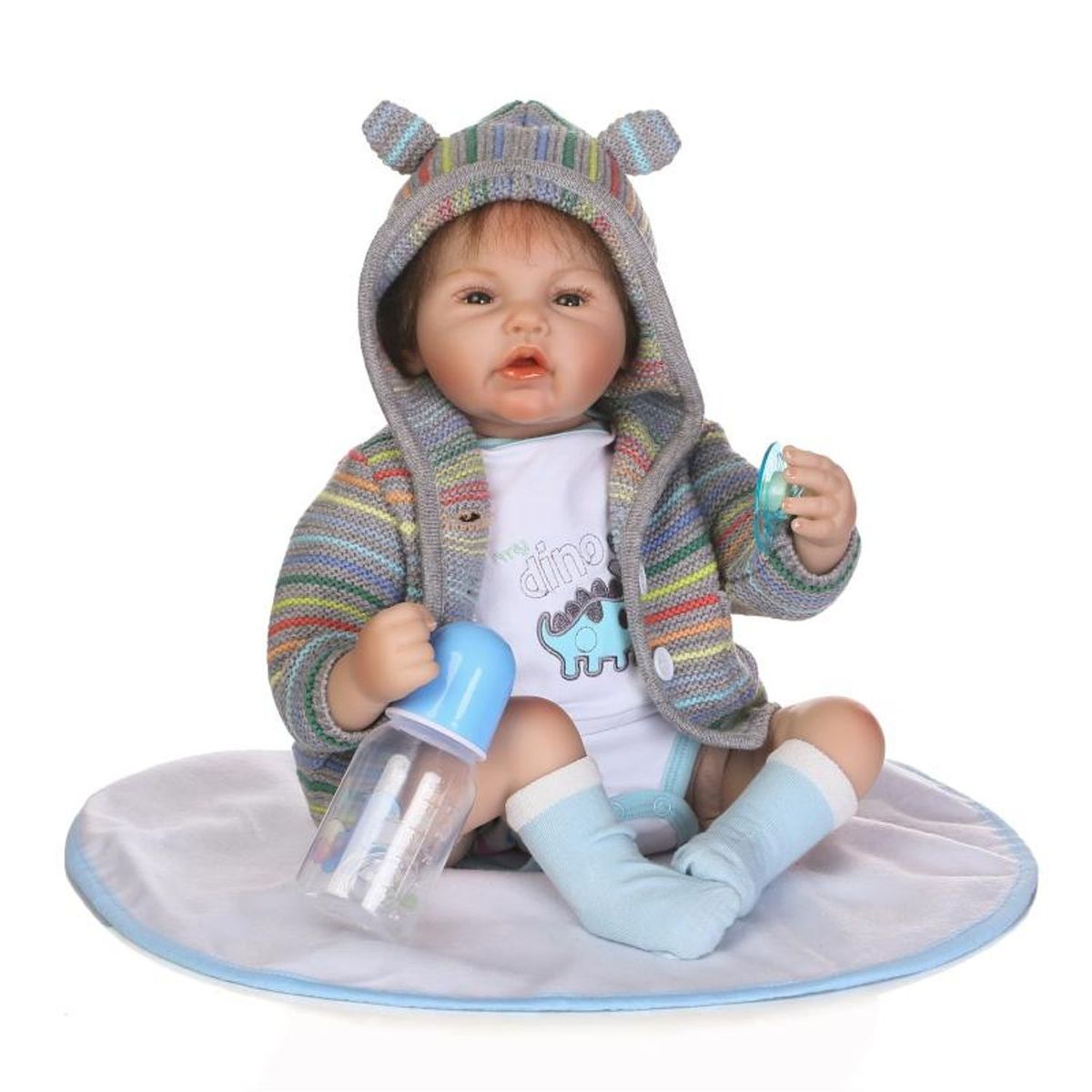 TIOZONEY - Muñeca bebe reborn vinilo de silicona juguetes.
