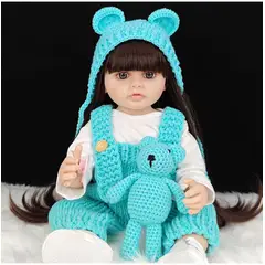 TIOZONEY - Muñeca bebe reborn vinilo de silicona juguetes para 55cm