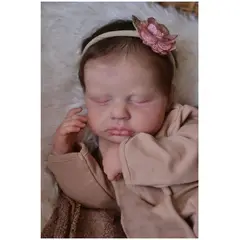 TIOZONEY - Muñeca bebe reborn vinilo de silicona juguetes para 49cm