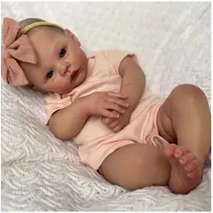 TIOZONEY - Muñeca bebe reborn vinilo de silicona juguetes para 48cm