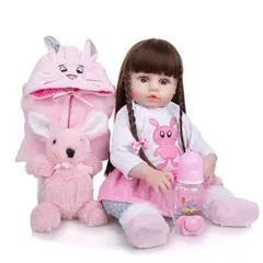 TIOZONEY - Muñeca bebe reborn vinilo de silicona juguetes para 48cm