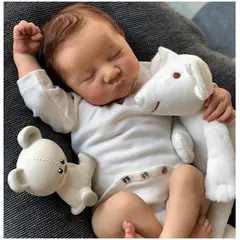 TIOZONEY - Muñeca bebe reborn vinilo de silicona juguetes para 43cm