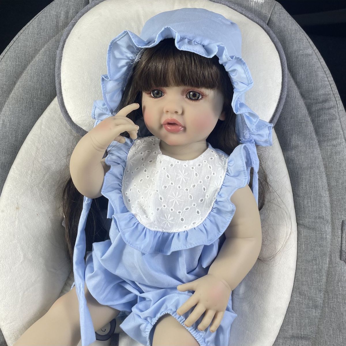 TIOZONEY - Muñeca bebe reborn vinilo de silicona juguetes para 55cm