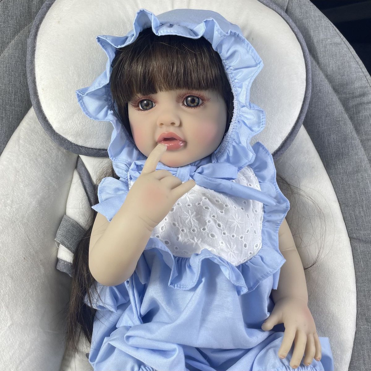TIOZONEY - Muñeca bebe reborn vinilo de silicona juguetes para 55cm