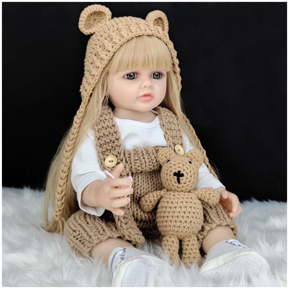 TIOZONEY - Muñeca bebe reborn vinilo de silicona juguetes para 55cm