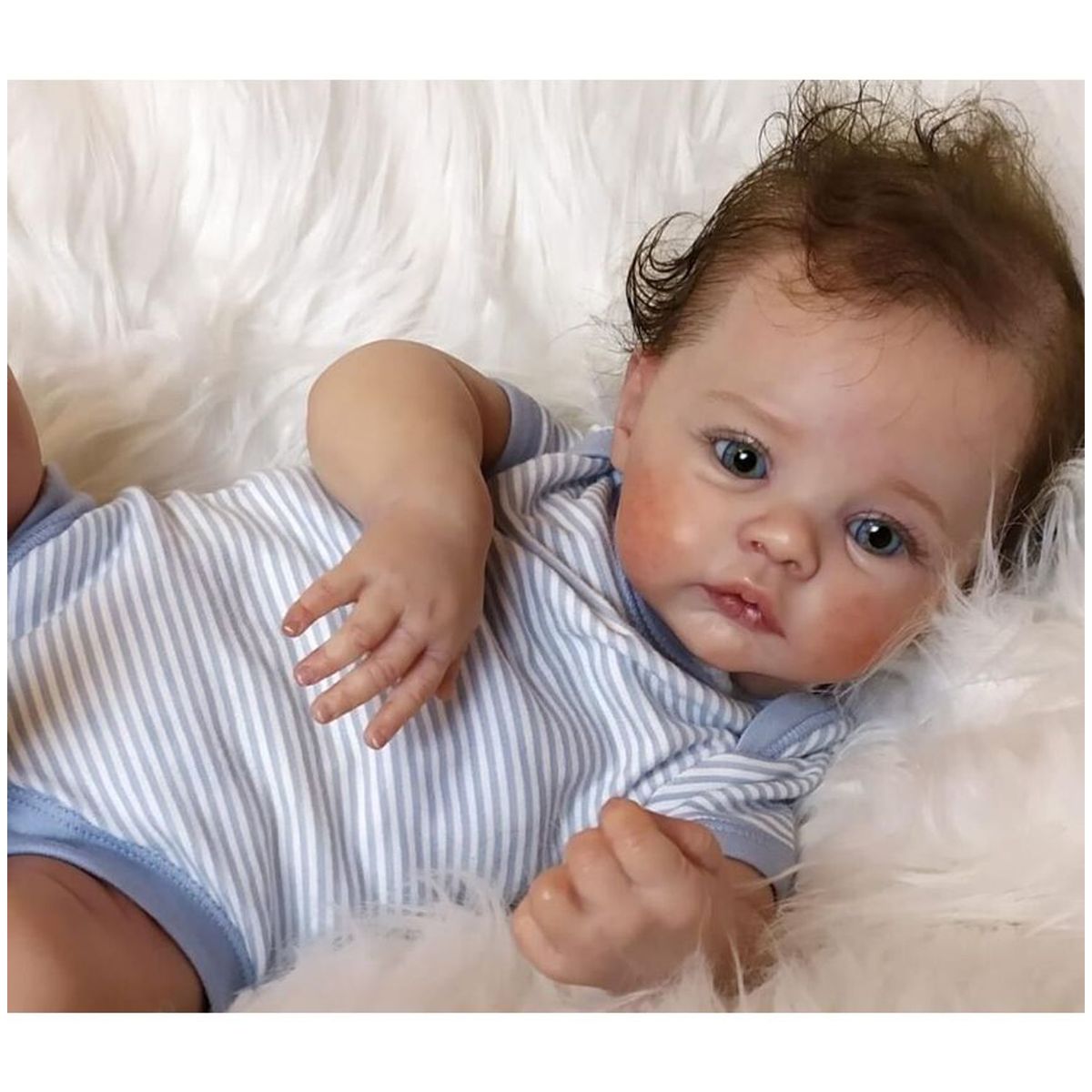 TIOZONEY - Muñeca bebe reborn vinilo de silicona juguetes para 49cm