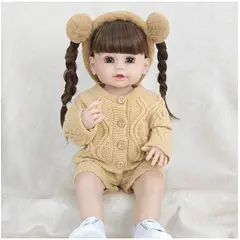 TIOZONEY - Muñeca bebe reborn vinilo de silicona juguetes para 55cm