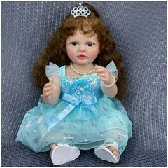 TIOZONEY - Muñeca bebe reborn vinilo de silicona juguetes para 55cm