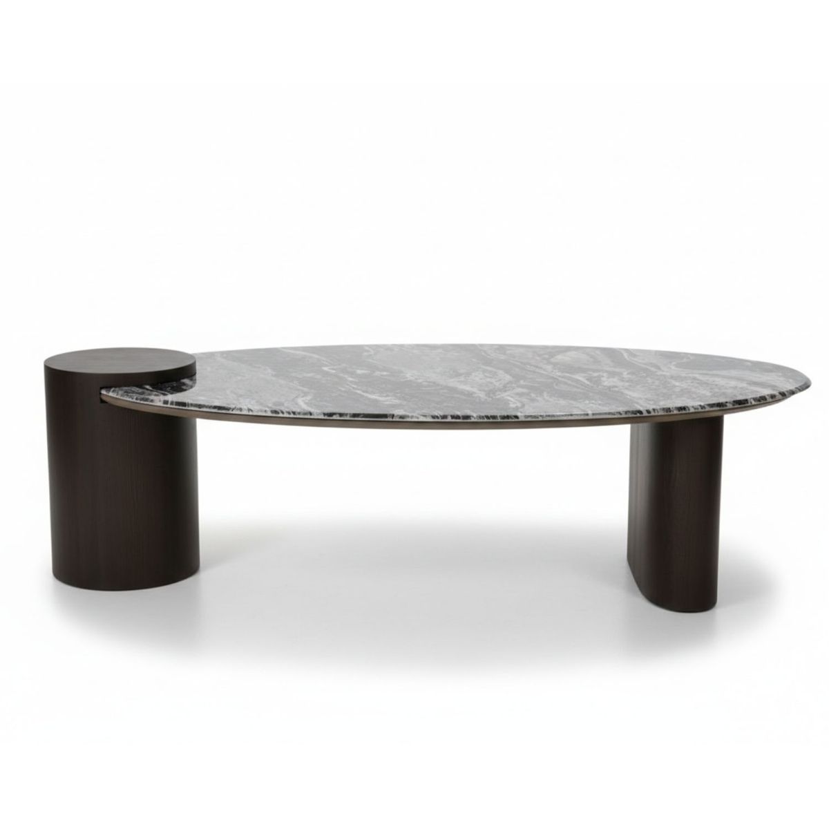 DANIELS - Mesa de Centro Elegante Living Ovalada Mármol Miranda