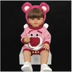 TIOZONEY - Muñeca bebe reborn vinilo de silicona juguetes para 55cm