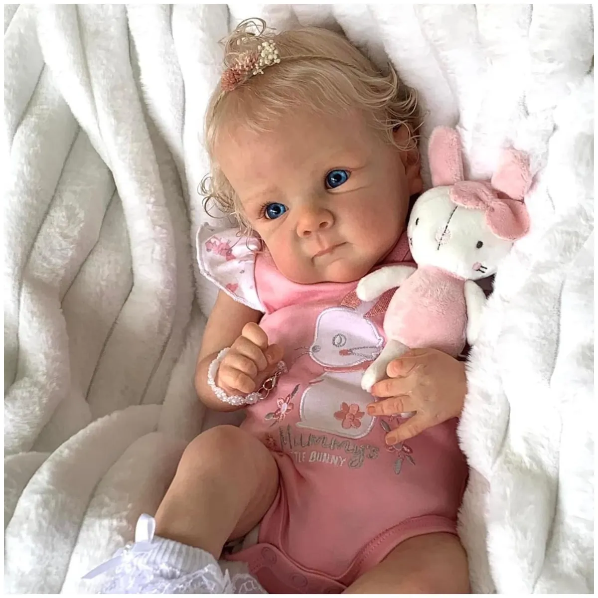 TIOZONEY - Muñeca bebe reborn vinilo de silicona juguetes para 48cm