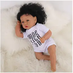 TIOZONEY - Muñeca bebe reborn vinilo de silicona juguetes para 55cm