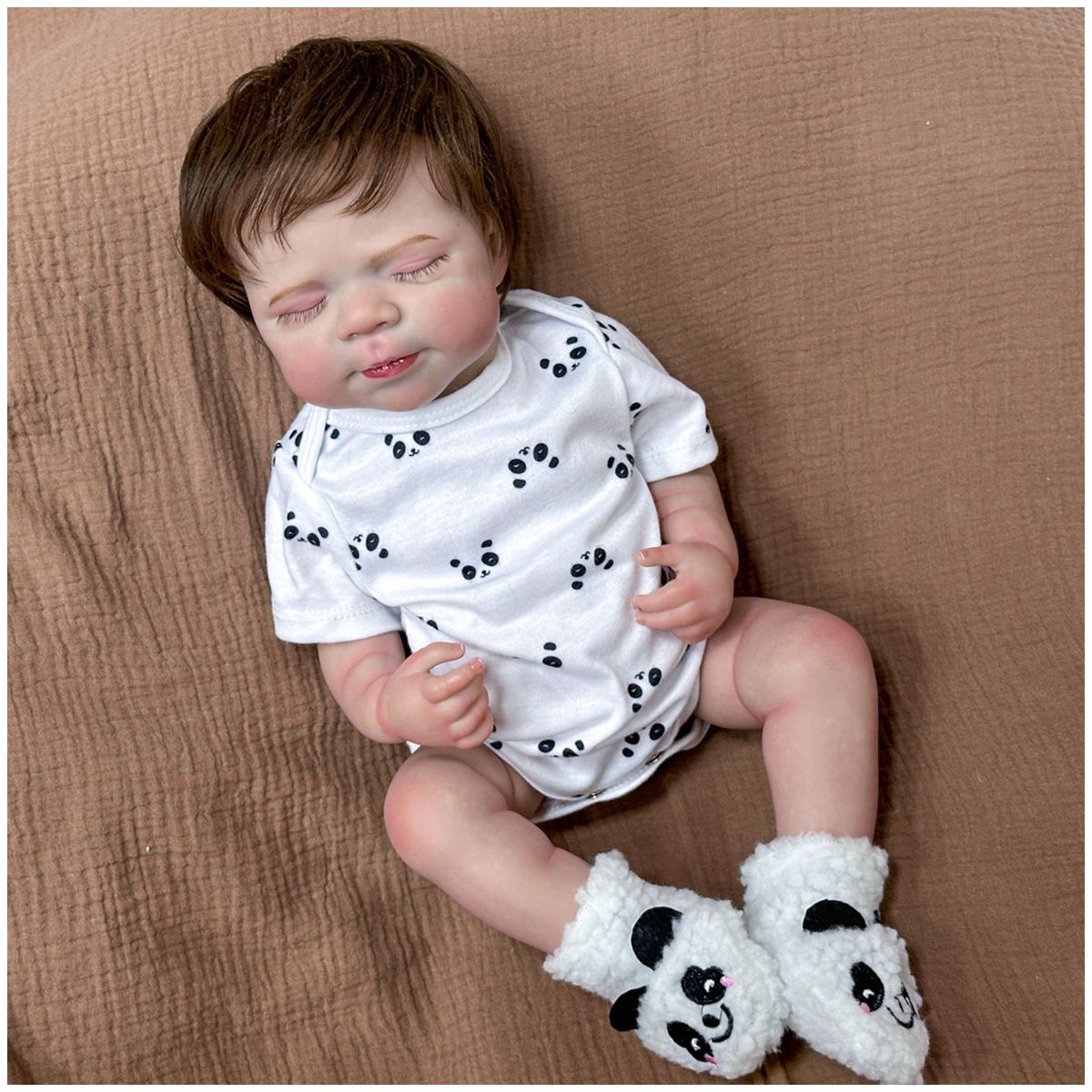 TIOZONEY - Muñeca bebe reborn vinilo de silicona juguetes para 50cm