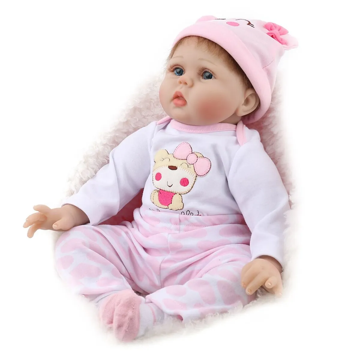 TIOZONEY - Muñeca bebe reborn vinilo de silicona juguetes.