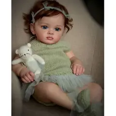 TIOZONEY - Muñeca bebe reborn vinilo de silicona juguetes para 55cm