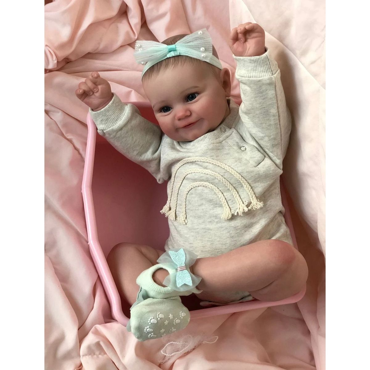 TIOZONEY - Muñeca bebe reborn vinilo de silicona juguetes para 50cm