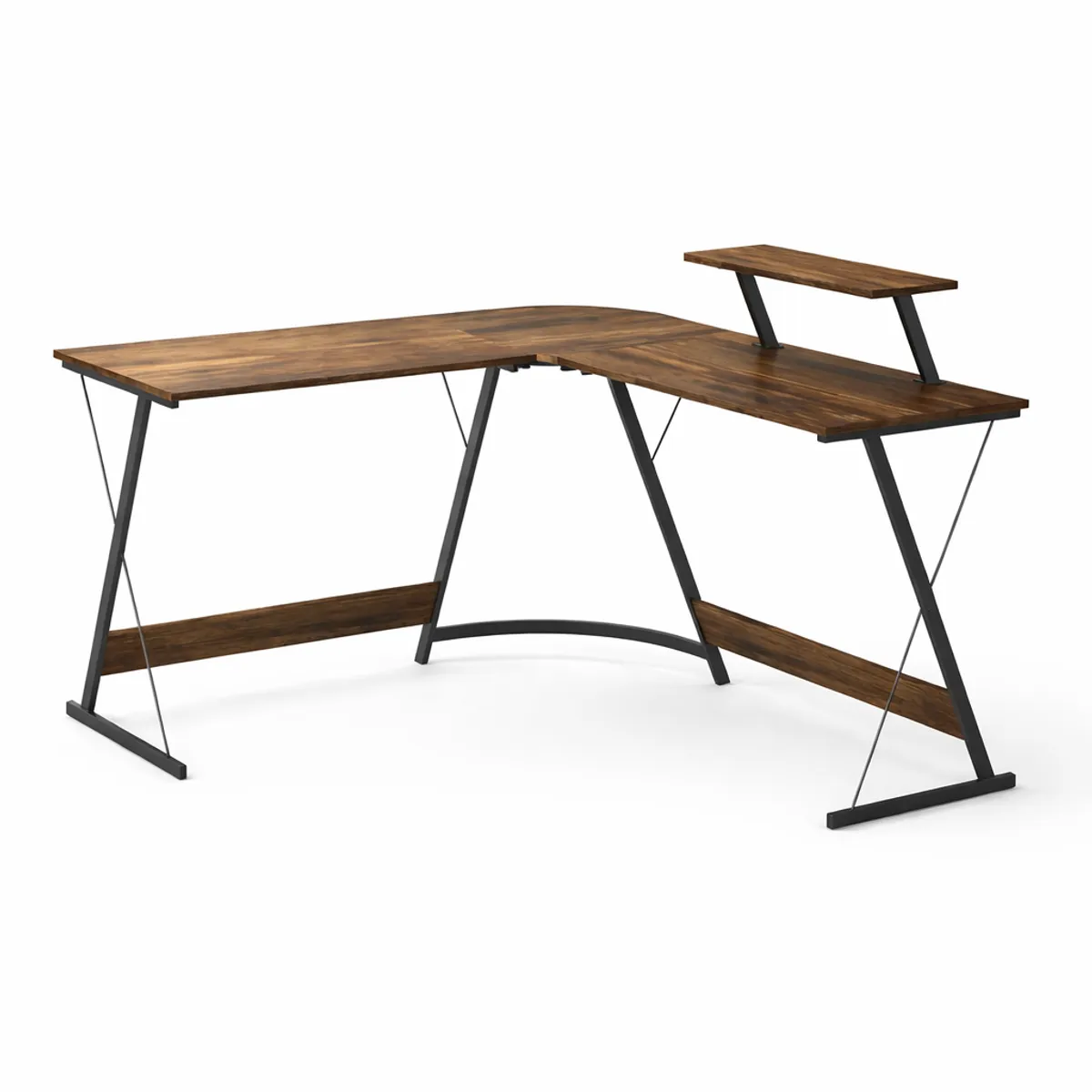 SPACE HOME - Escritorio Esquinero Madera En L Para Home Office