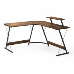 SPACE HOME - Escritorio Esquinero Madera En L Para Home Office