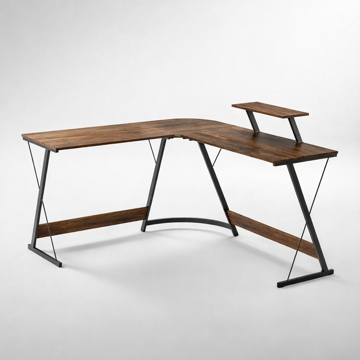 SPACE HOME - Escritorio Esquinero Madera En L Para Home Office