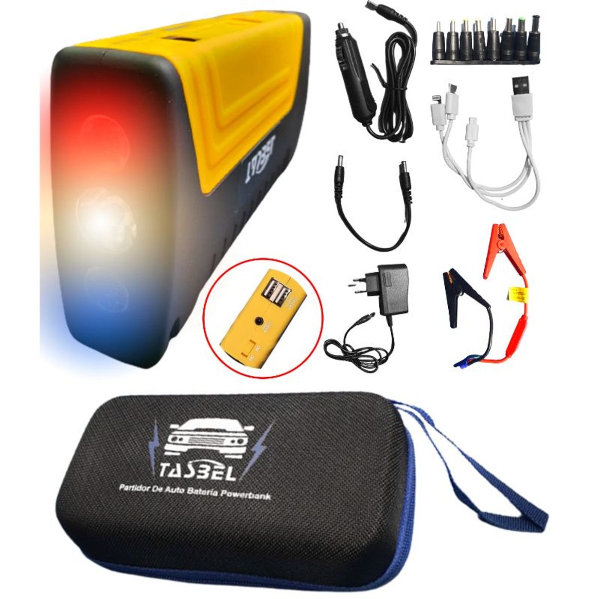 GENERICO - Partidor 12v Vehiculo Batería Power Bank Celular Usb