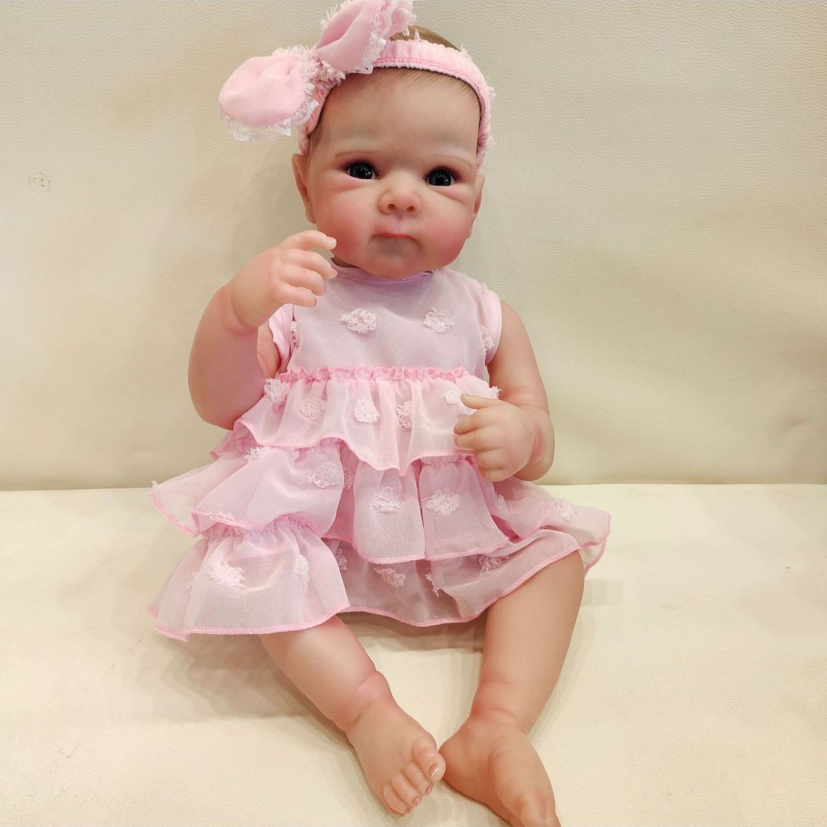 TIOZONEY - Muñeca bebe reborn vinilo de silicona juguetes para 48cm